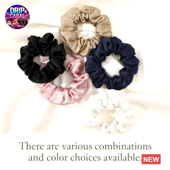 Silk Scrunchies Hair Ties Set Frizz Prevention Gentle No Damage Elastic main image 4